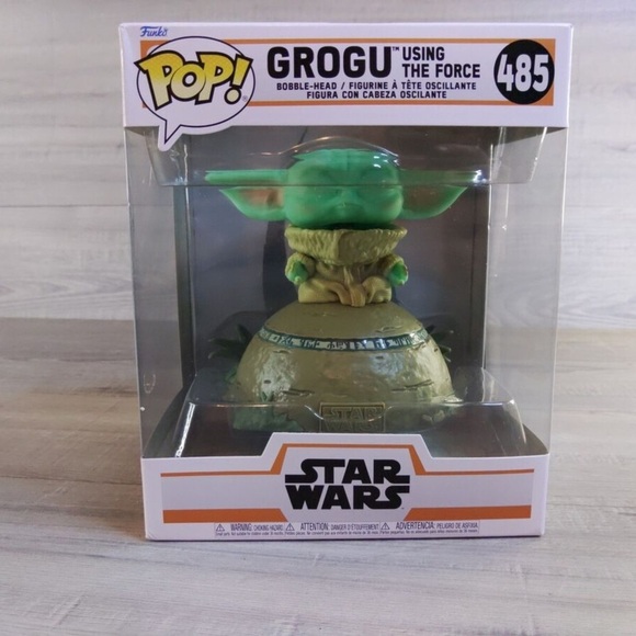 FUNKO POP! Mandalorian- Grogu Using the Force. Bobble-Head, Vinyl Figure- NWT - Picture 1 of 8